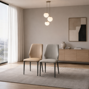 compact performance leather dining chair – item #535