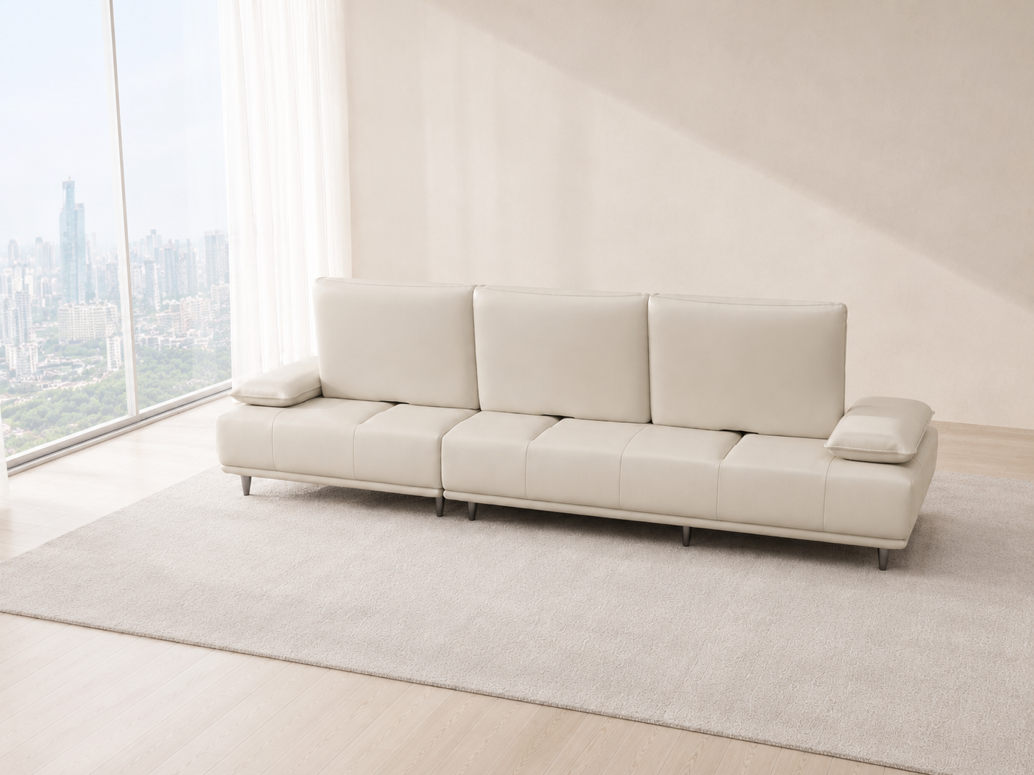 manual pull out eco genuine leather sofa item #503 manual pull out eco genuine leather sofa item #503