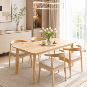 rectangular oak dining table – item #2314 2a