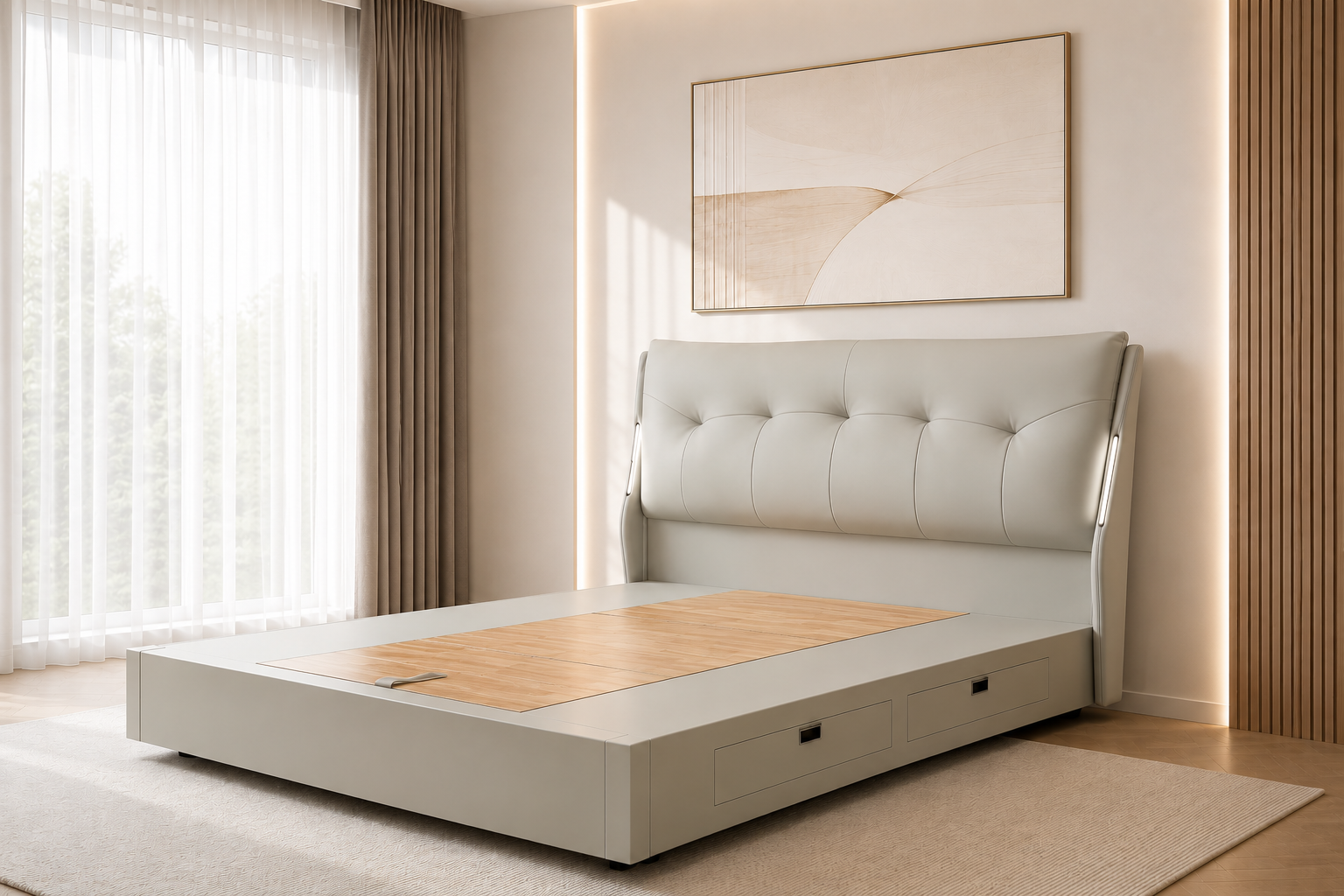 king storage real leather bed – item #f123 king storage real leather bed – item #f123