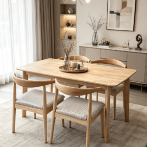 rectangular oak dining table – item #2314 2a