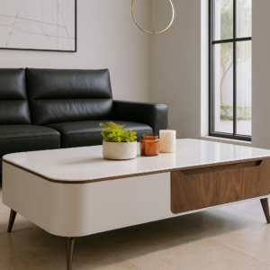 modern storage coffee table with white top – item #2461