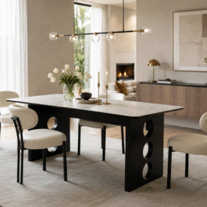 black base with marble top dining table #d970
