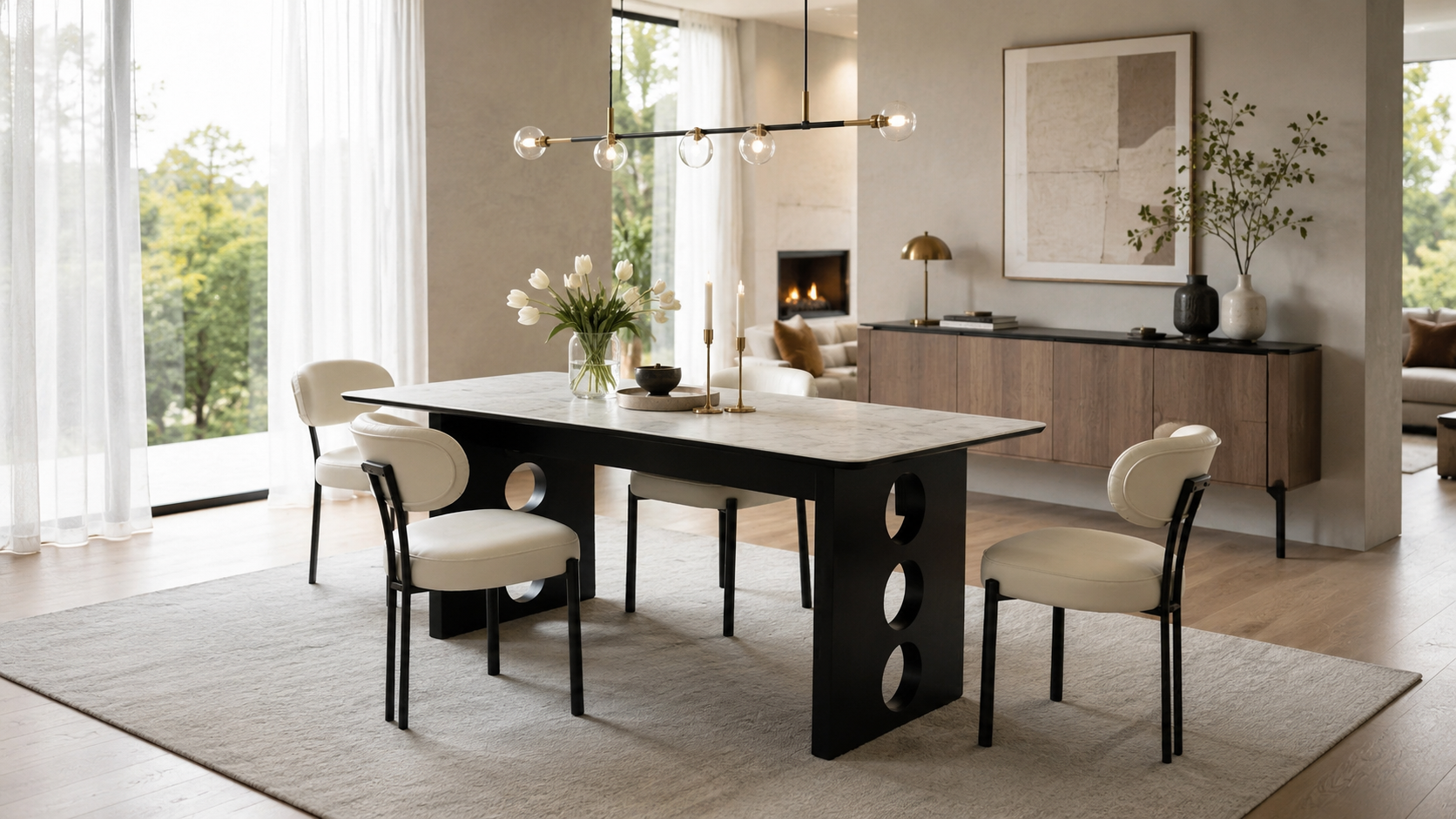 black base with marble top dining table #d970 black base with marble top dining table #d970