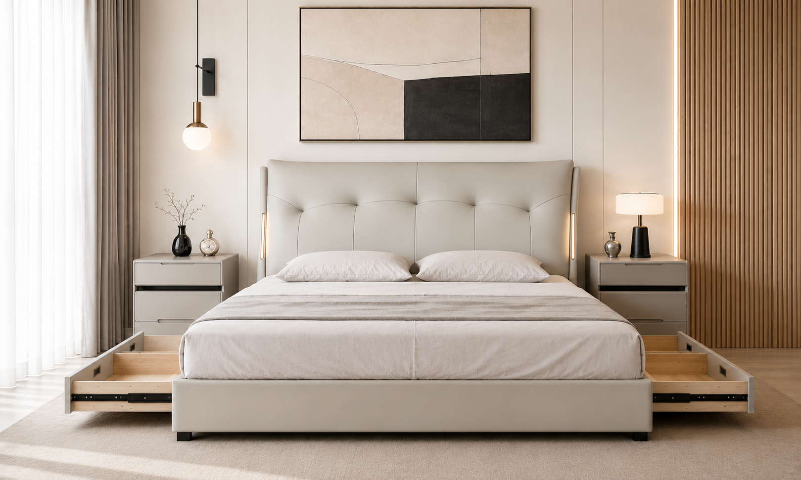 king storage real leather bed – item #f123 king storage real leather bed – item #f123
