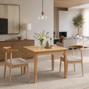 square oak dining table – item #3105
