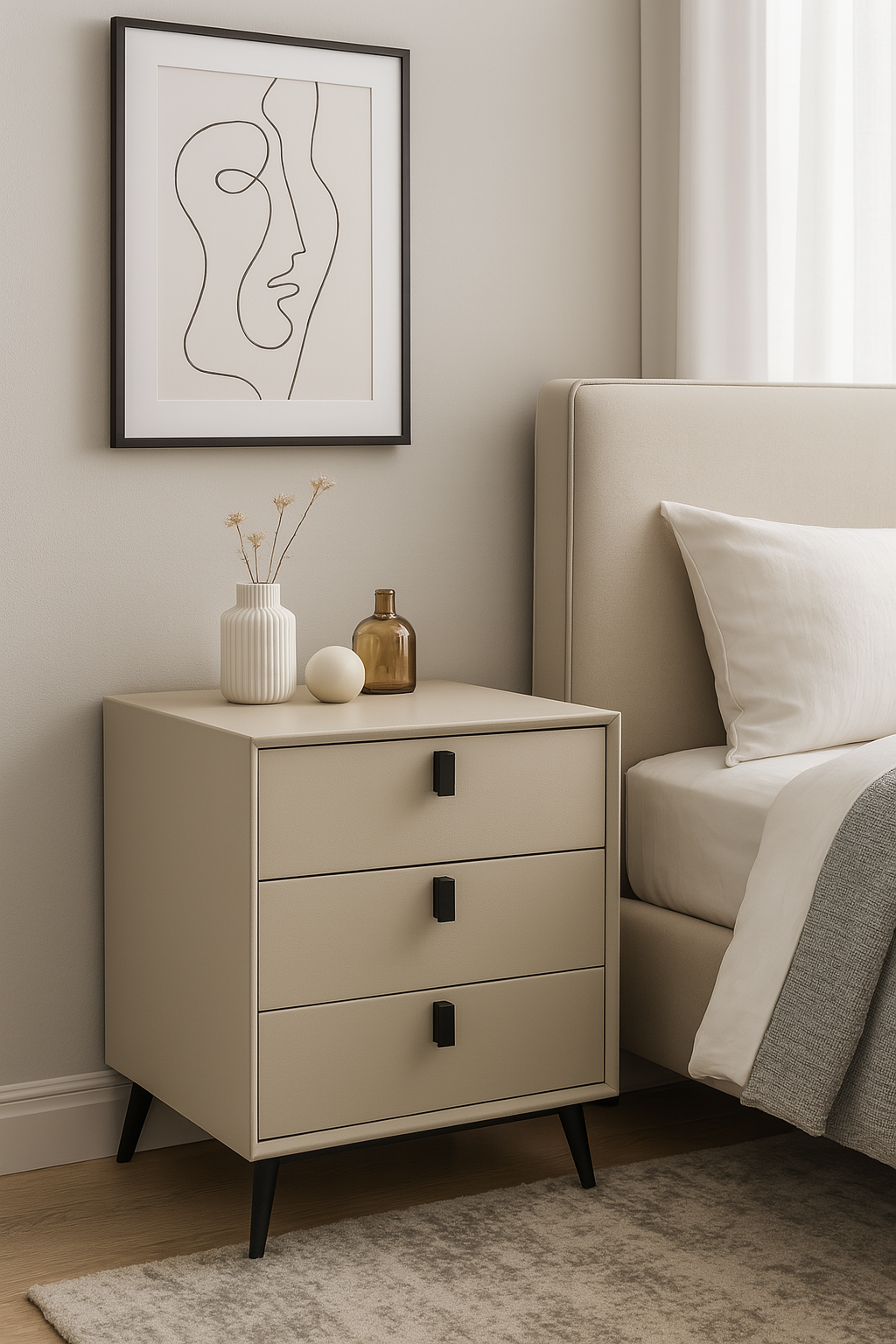 beige leather accent night table item #2239 beige leather accent night table item #2239