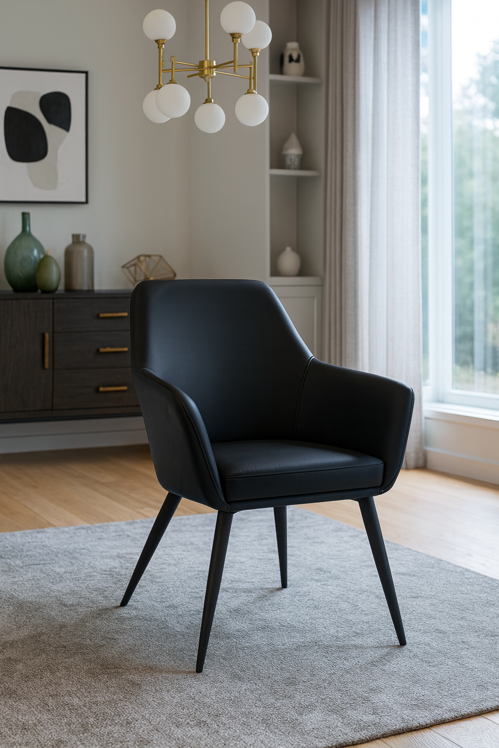 armrest performance leather dining chair – item #39 armrest performance leather dining chair – item #39