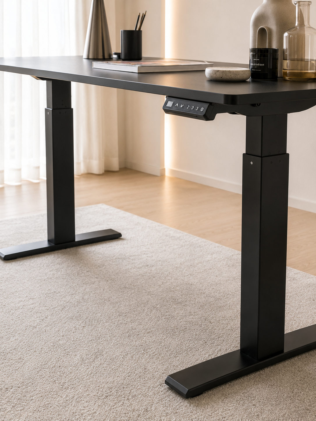 black power adjustable desk – item #tdd 002l black power adjustable desk – item #tdd 002l