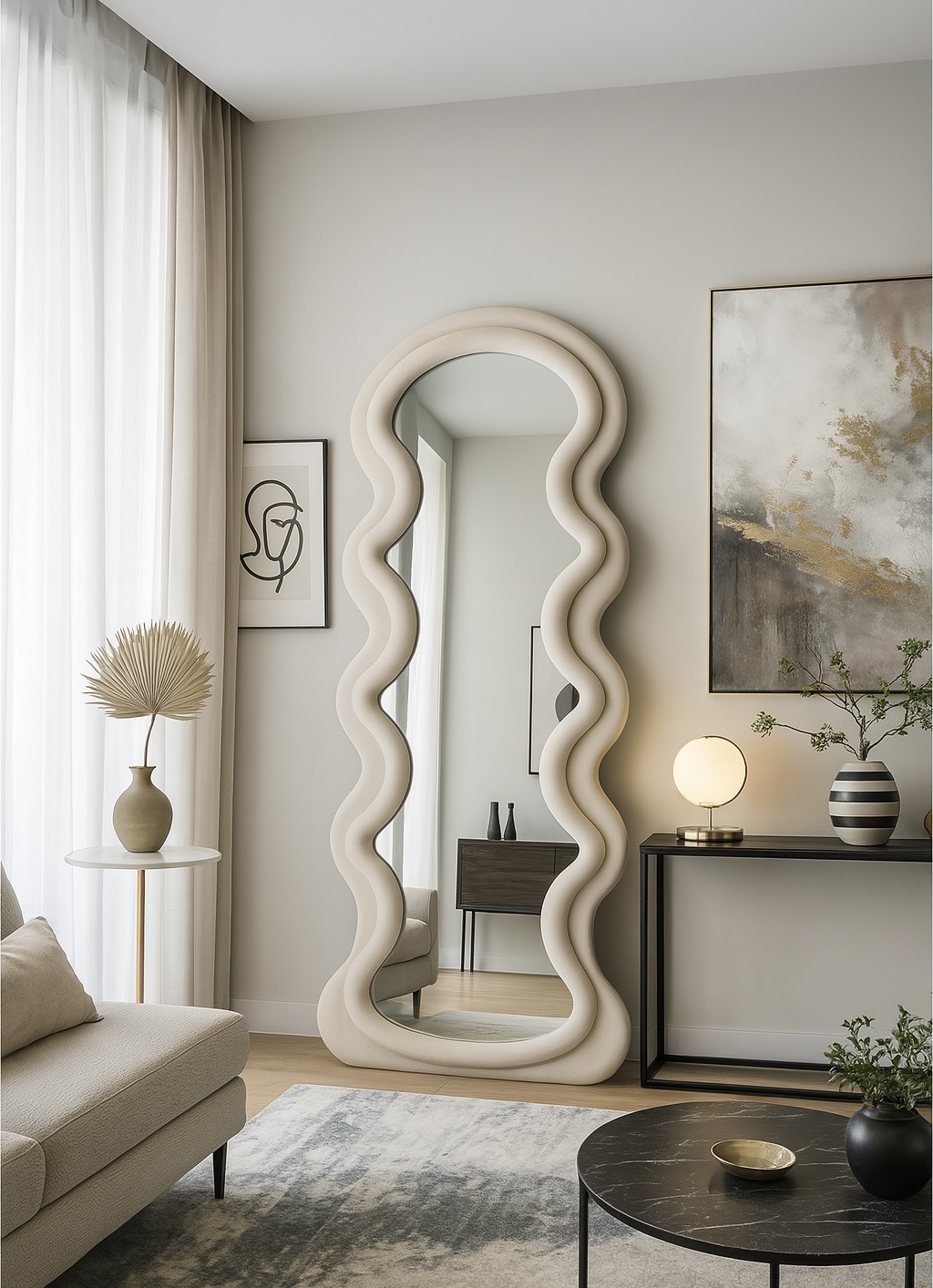 beige full length mirror – item #da beige full length mirror – item #da