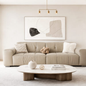 eco genuine leather sofa item #1608b