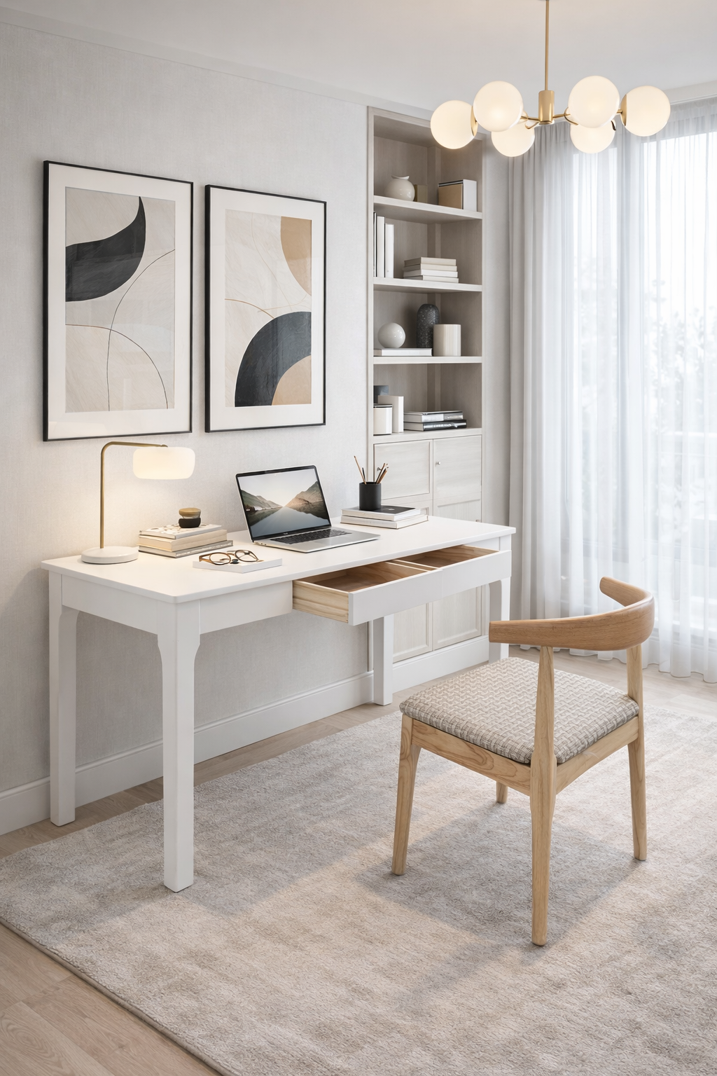 white solid wood desk 140 cm – item #st15 white solid wood desk 140 cm – item #st15