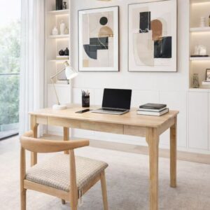 white solid wood desk 140 cm – item #st15