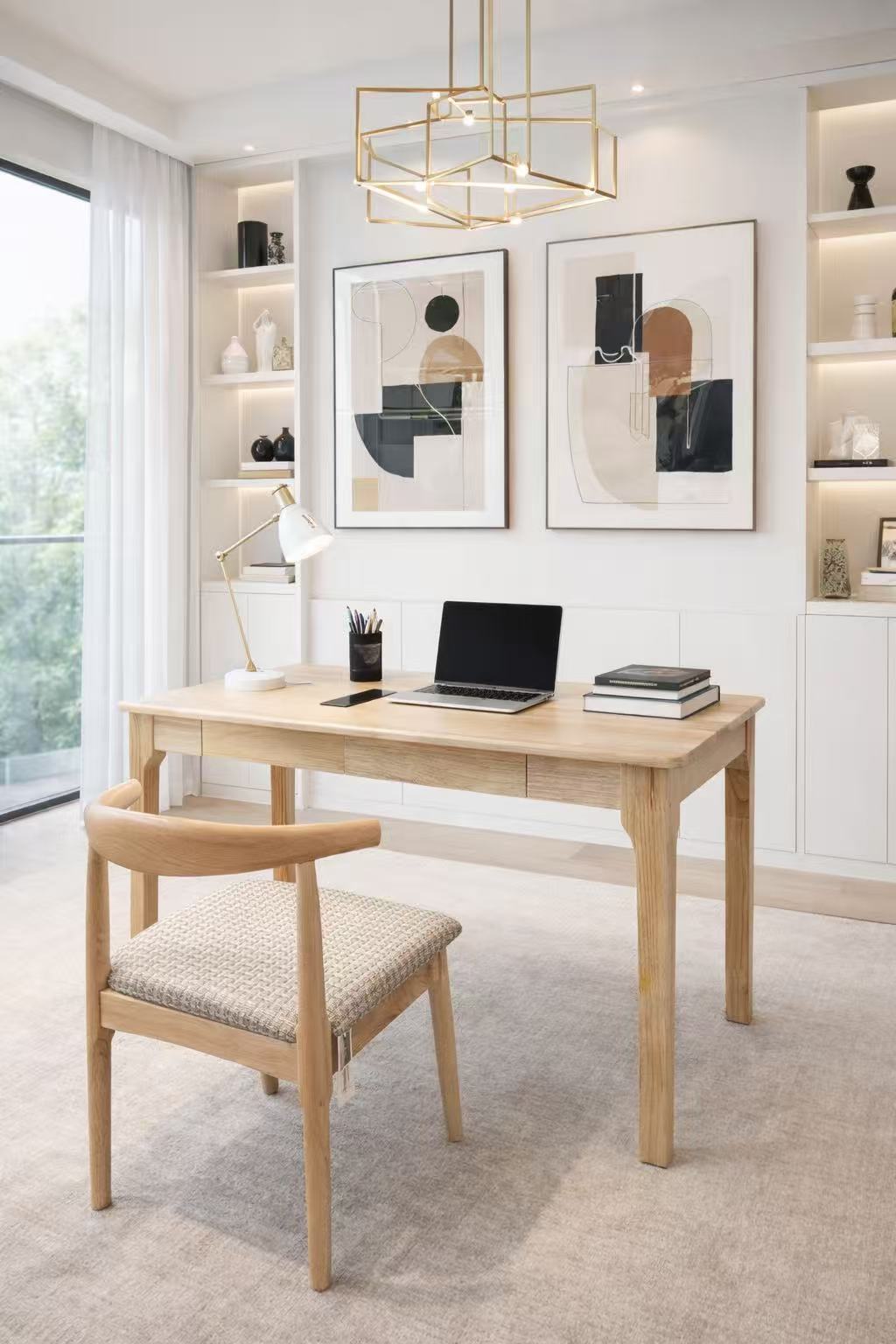 white solid wood desk 140 cm – item #st15 white solid wood desk 140 cm – item #st15