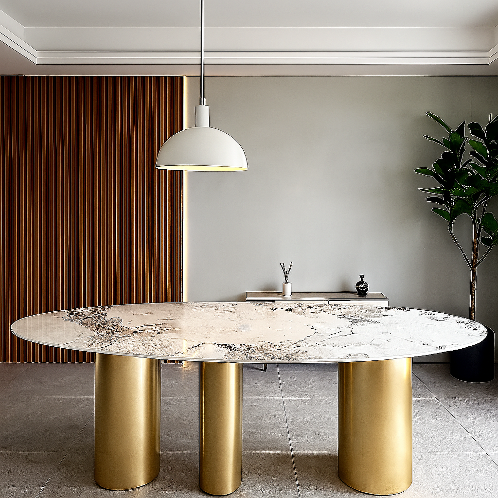 rectangular sintered stone dining table – item #2410 rectangular sintered stone dining table – item #2410