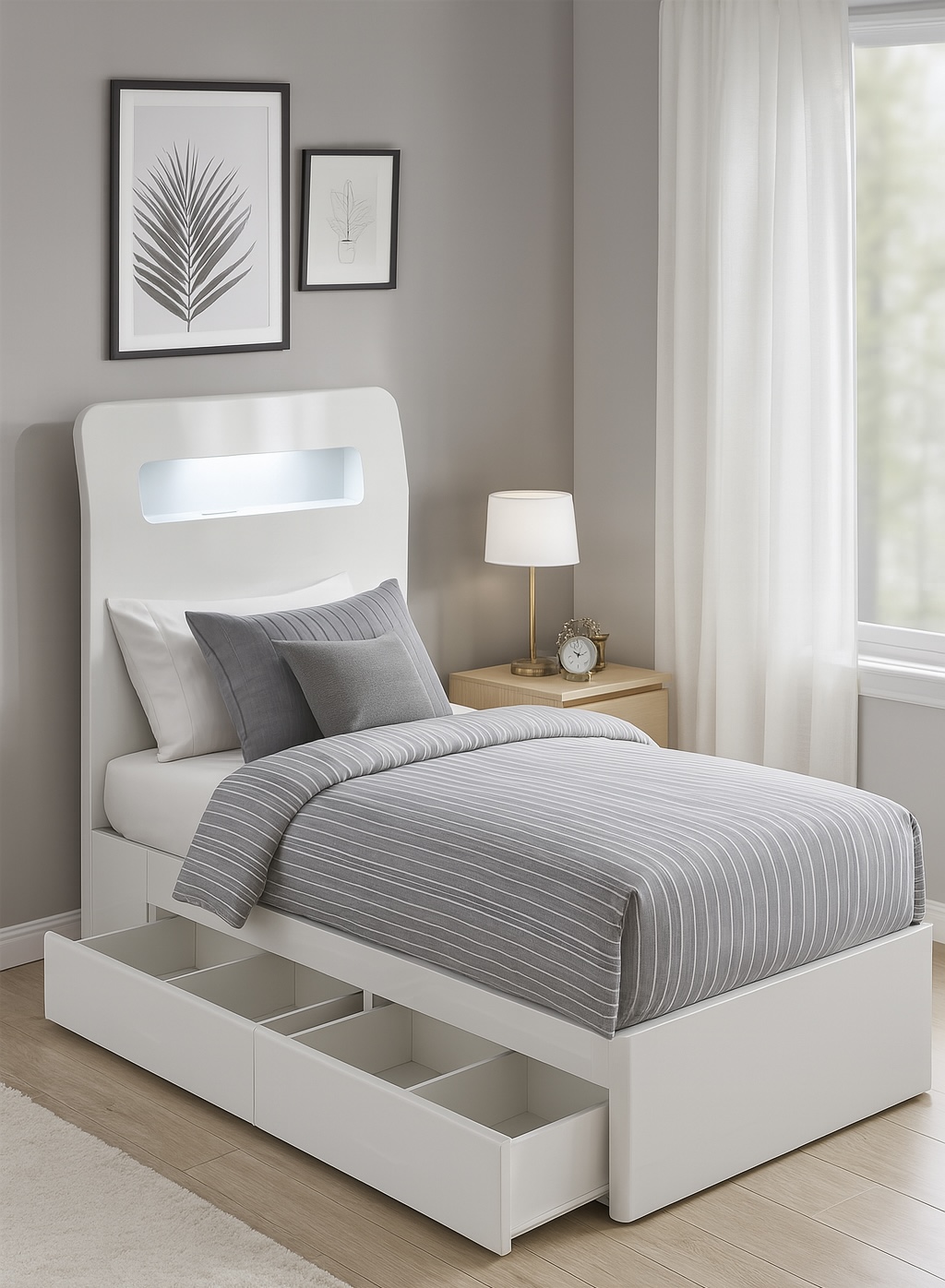 single alison storage bed glossy white single alison storage bed glossy white