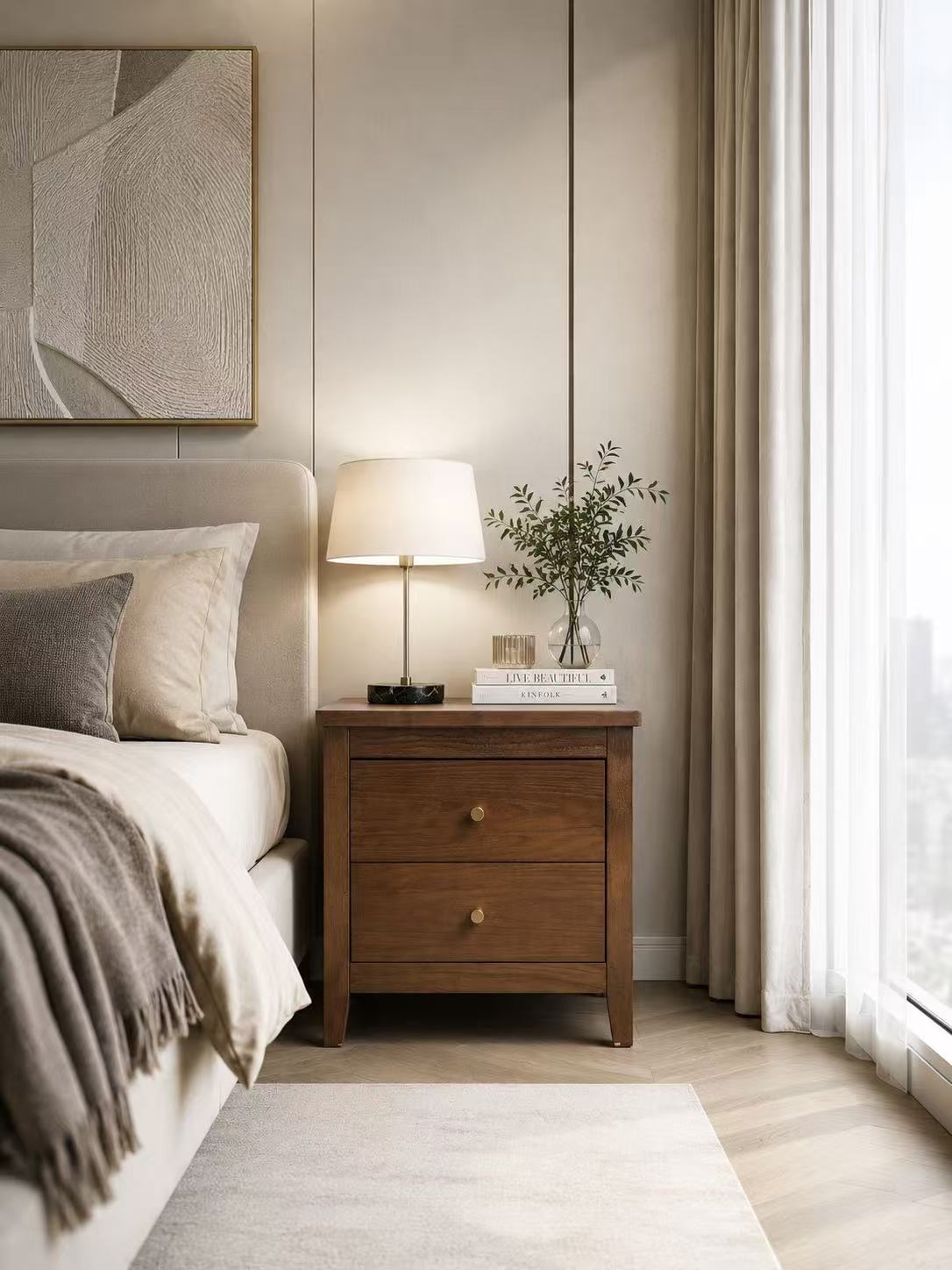 walnut solid wood night table item #l503 walnut solid wood night table item #l503