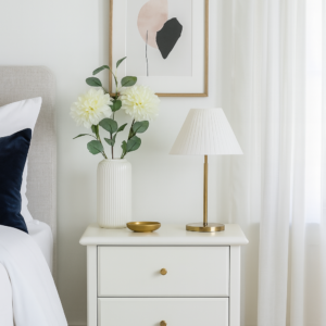 white ash wood night table item #bk12