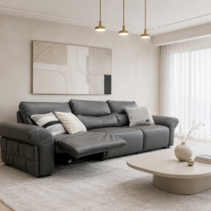 eco genuine leather recliner sofa item #tp501