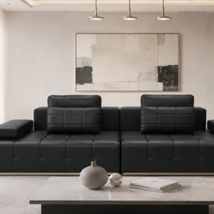 lawrence eco genuine leather sofa 336 cm