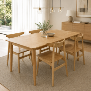 rectangular beech wood dining table – nara