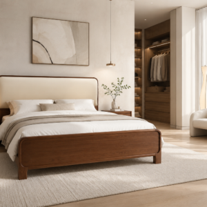 king solid ash wood bed item#6612