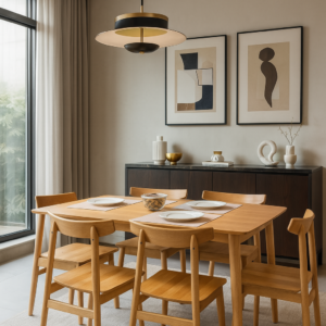 rectangular beech wood dining table – nara