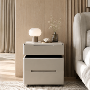 walnut cream lift top vanity night table item #1016
