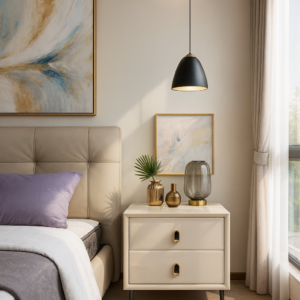 leather accent night table item #m26