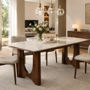 walnut base dining table – item #2635