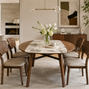 transforming super crystal stone dining table – item #h503 pandora