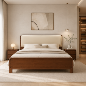 king solid ash wood bed item#6612