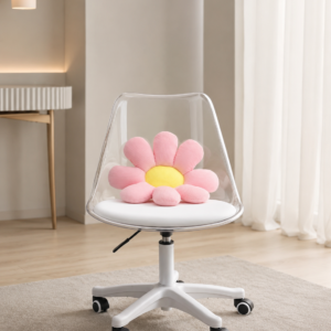 white vanity swivel chair – item #acrylic