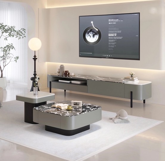 modern stone top 2 piece coffee table set – item #t255 modern stone top 2 piece coffee table set – item #t255
