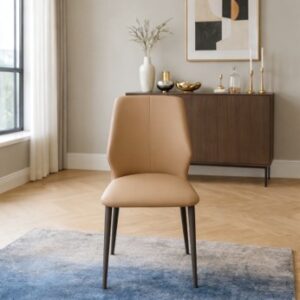 compact performance leather dining chair – item #535