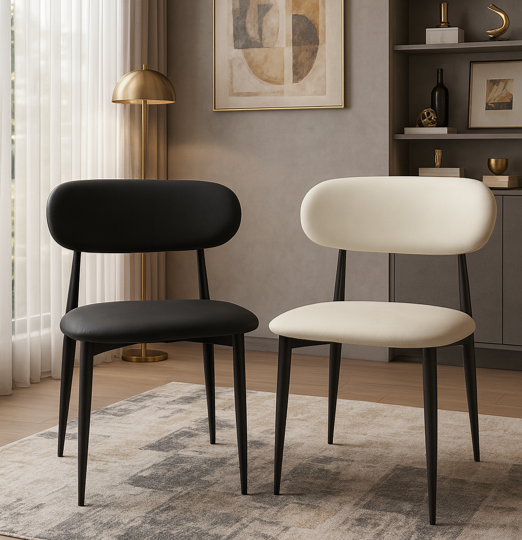 rounded back performance leather dining chair – item #a04 rounded back performance leather dining chair – item #a04