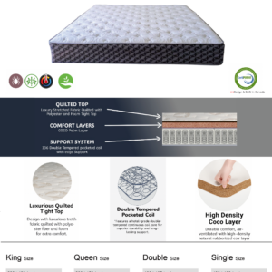 coils with coco palm mattress – item #374