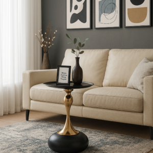 gold cup round side table – item #gold cup
