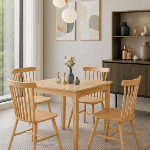 square oak dining table – item #3105
