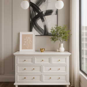 walnut solid wood 7 drawer dresser item #01 135wn