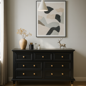 walnut solid wood 7 drawer dresser item #01 135wn