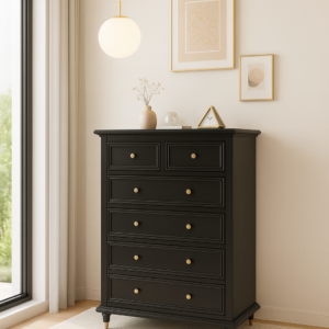 walnut solid wood 6 drawer chest item #01 90wn