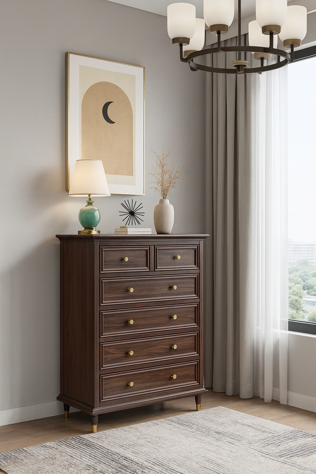 walnut solid wood 6 drawer chest item #01 90wn walnut solid wood 6 drawer chest item #01 90wn