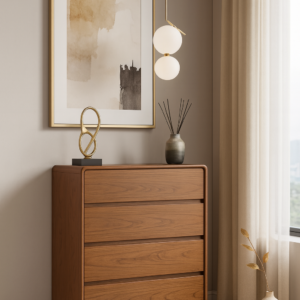 walnut solid wood 4 drawer chest item #4d 80