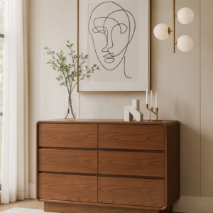 walnut solid wood 4 drawer chest item #4d 80