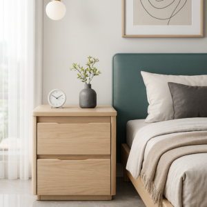 natural solid wood night table item #106