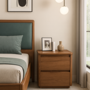 natural solid wood night table item #106