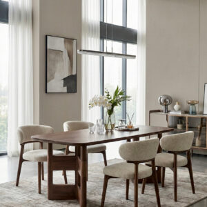 rectangular walnut wood dining table – item #8315
