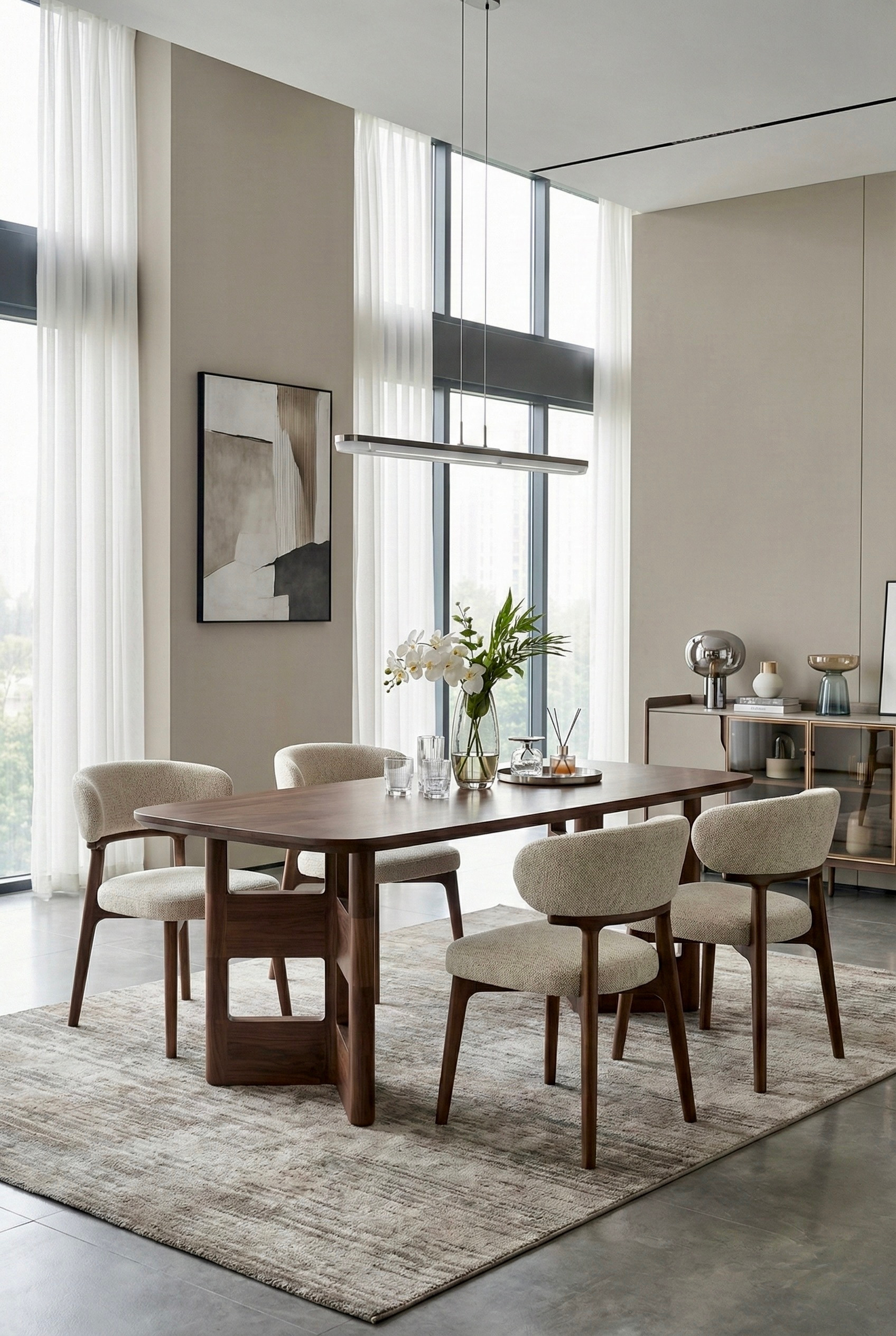 rectangular walnut wood dining table – item #8315 rectangular walnut wood dining table – item #8315