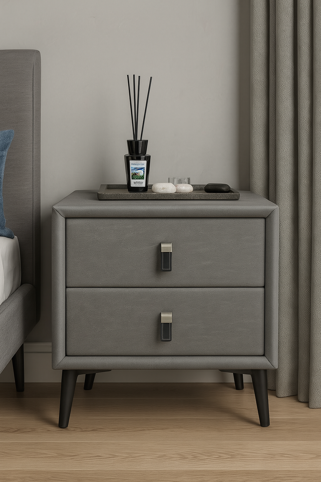 dark gray tech fabric night table item #2808 dark gray tech fabric night table item #2808